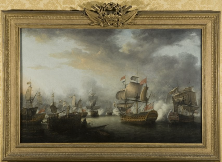 Painting of the battle '‘The Battle of the Saint'